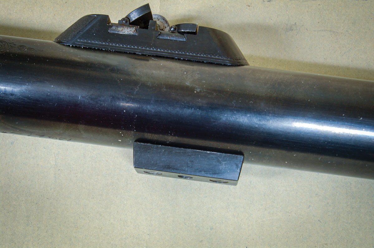 Note the slight slant on front and back of the forearm anchor block that assures a tight fit in the wood.